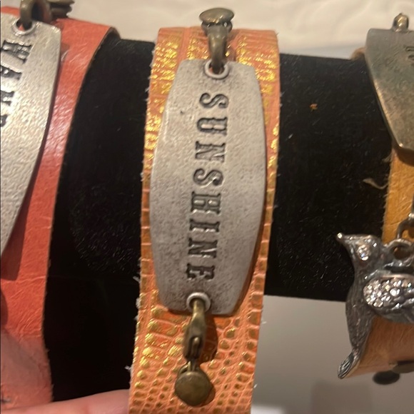 Leather Bracelet Set with Charms - Picture 5 of 6